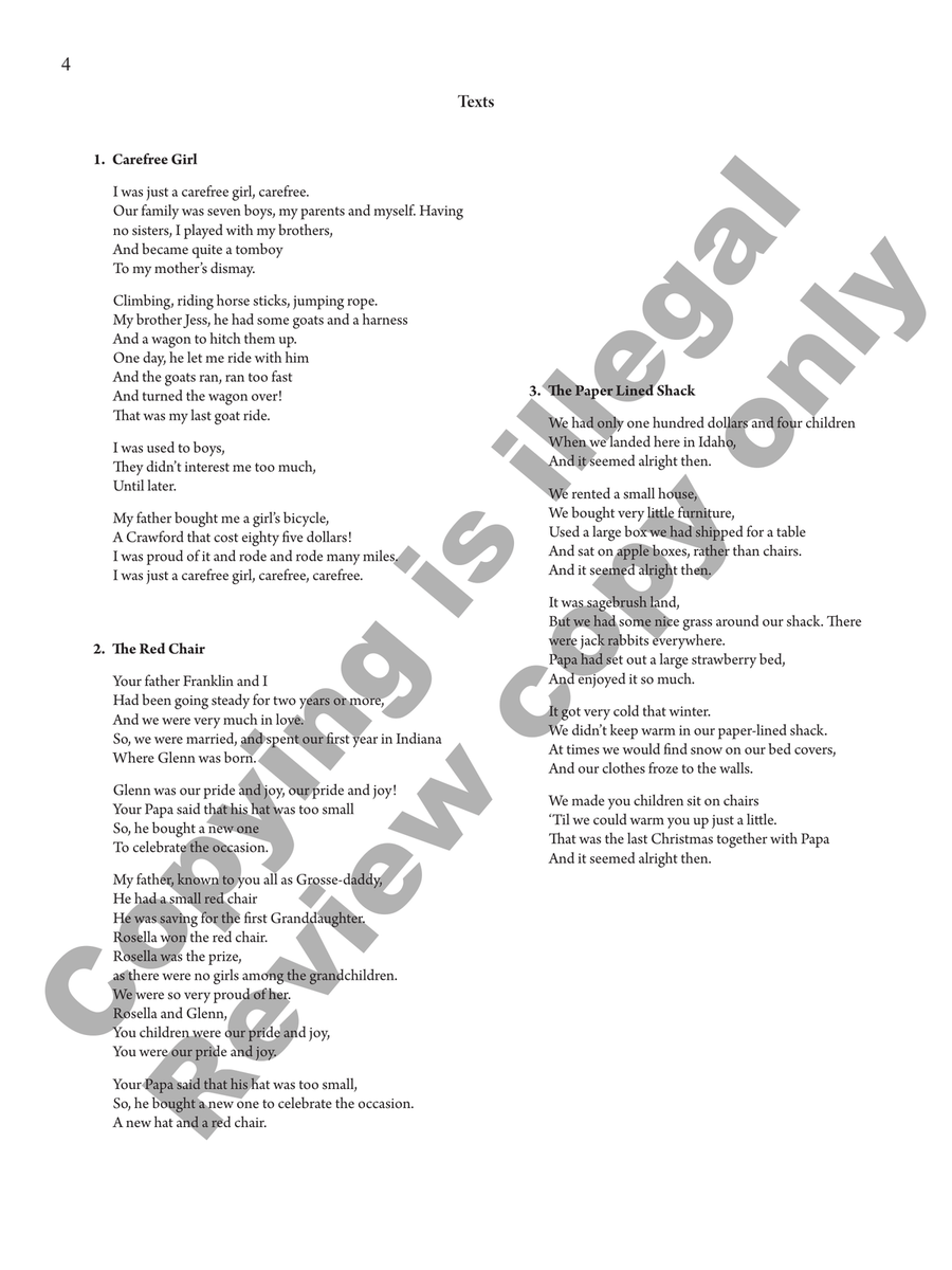 The Paper Lined Shack (Piano/Vocal Score) Cello scores gallery preview page 4