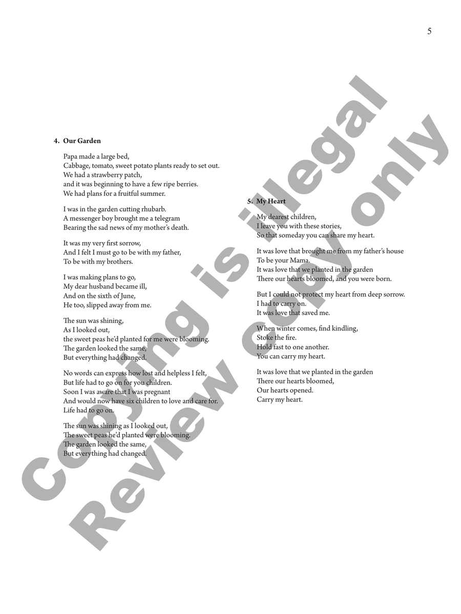 The Paper Lined Shack (Piano/Vocal Score) Cello scores gallery preview page 5