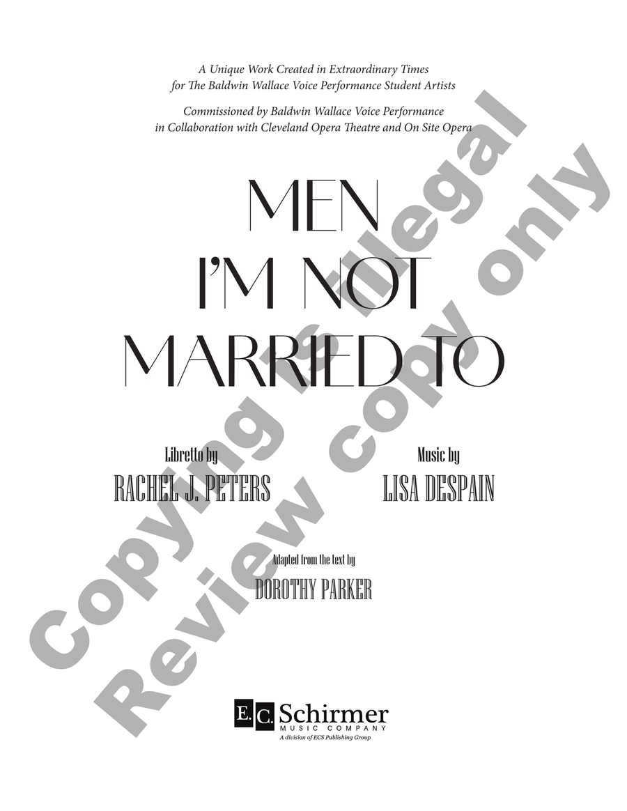Men I'm Not Married To (Piano/Vocal Score) B-Flat Clarinet scores gallery preview page 2