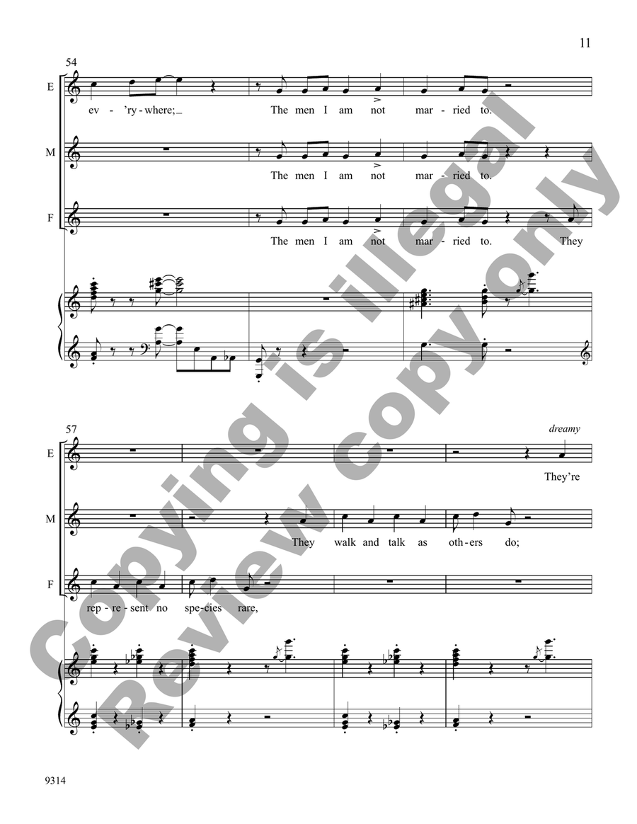 Men I'm Not Married To (Piano/Vocal Score) B-Flat Clarinet scores gallery preview page 9