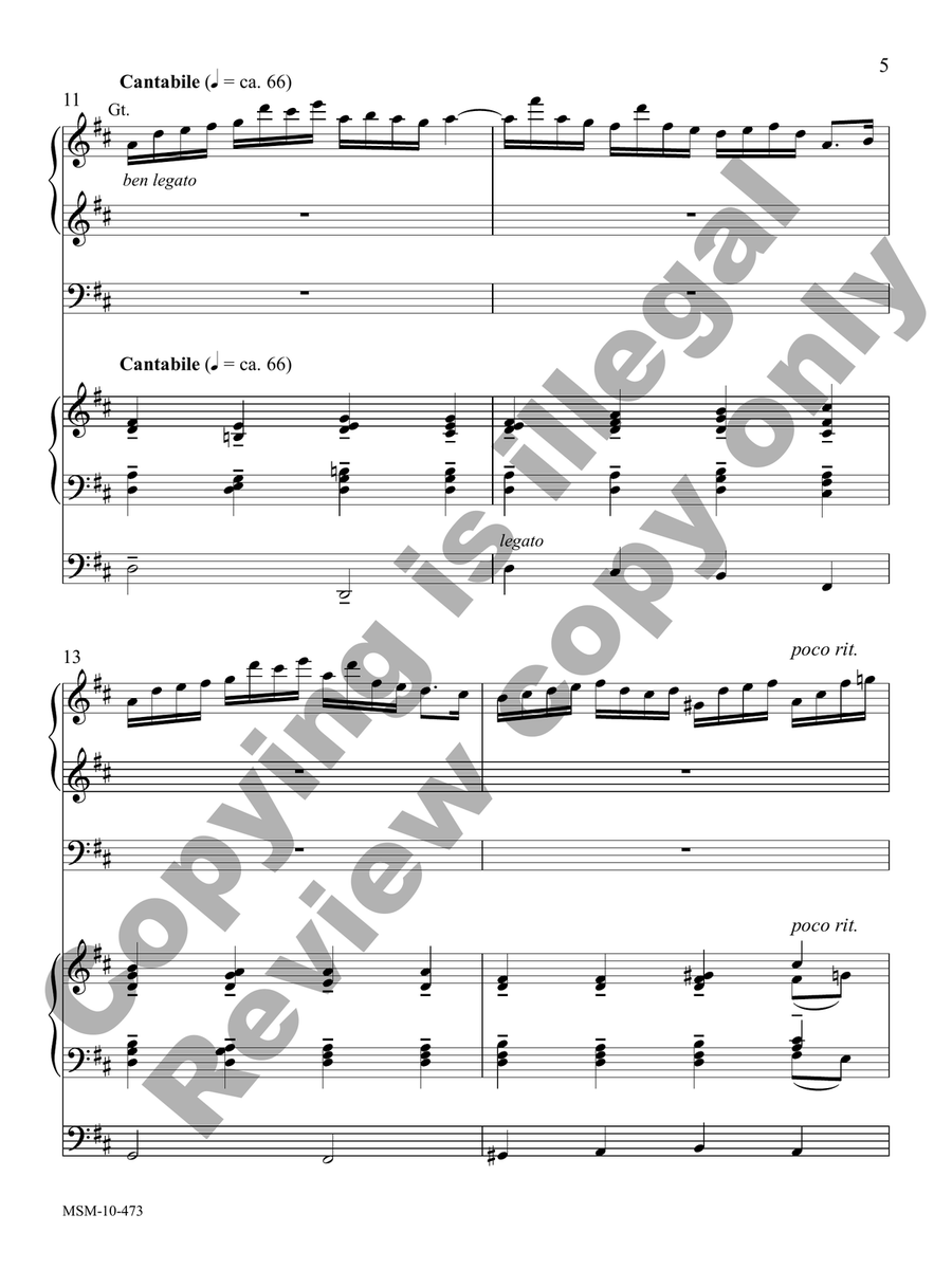 Cantabile à Deux, Op. 99 Cantabile à Deux, Op. 99 Organ scores gallery preview page 4