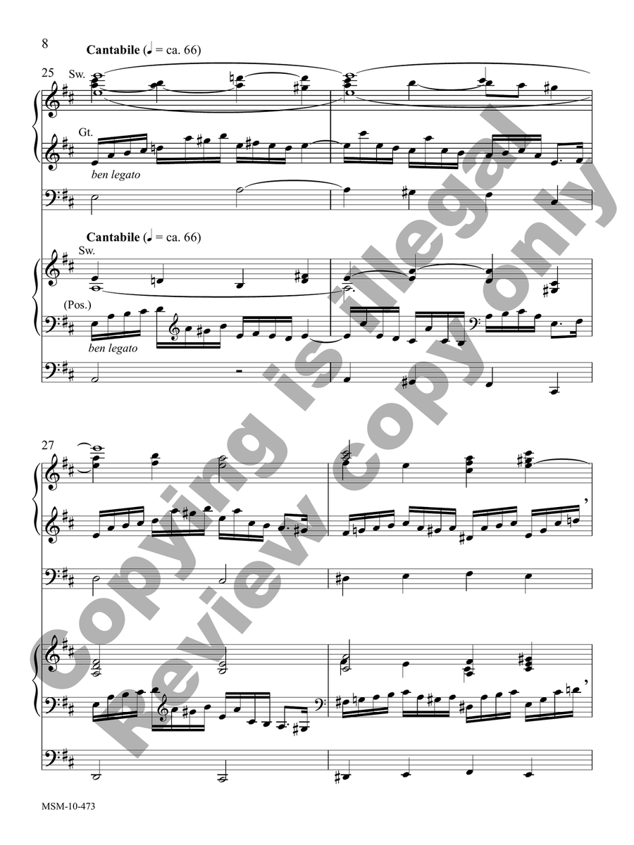 Cantabile à Deux, Op. 99 Cantabile à Deux, Op. 99 Organ scores gallery preview page 5