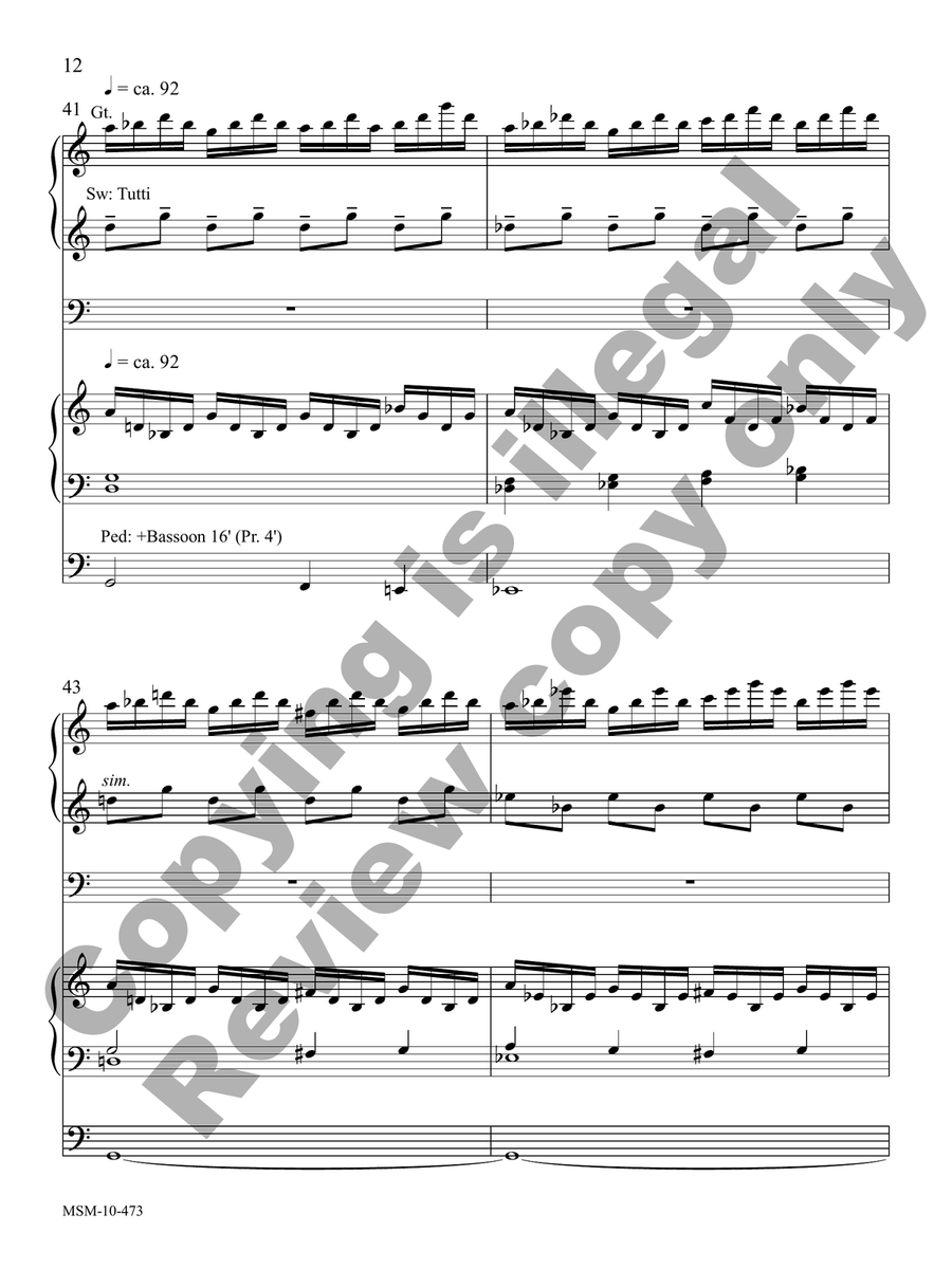 Cantabile à Deux, Op. 99 Cantabile à Deux, Op. 99 Organ scores gallery preview page 7