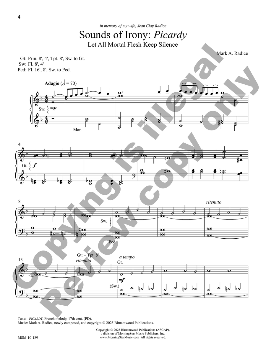 Savior of the Nations, Come Organ scores gallery preview page 4