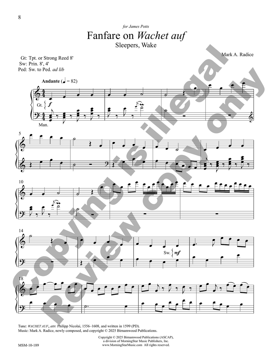 Savior of the Nations, Come Organ scores gallery preview page 5