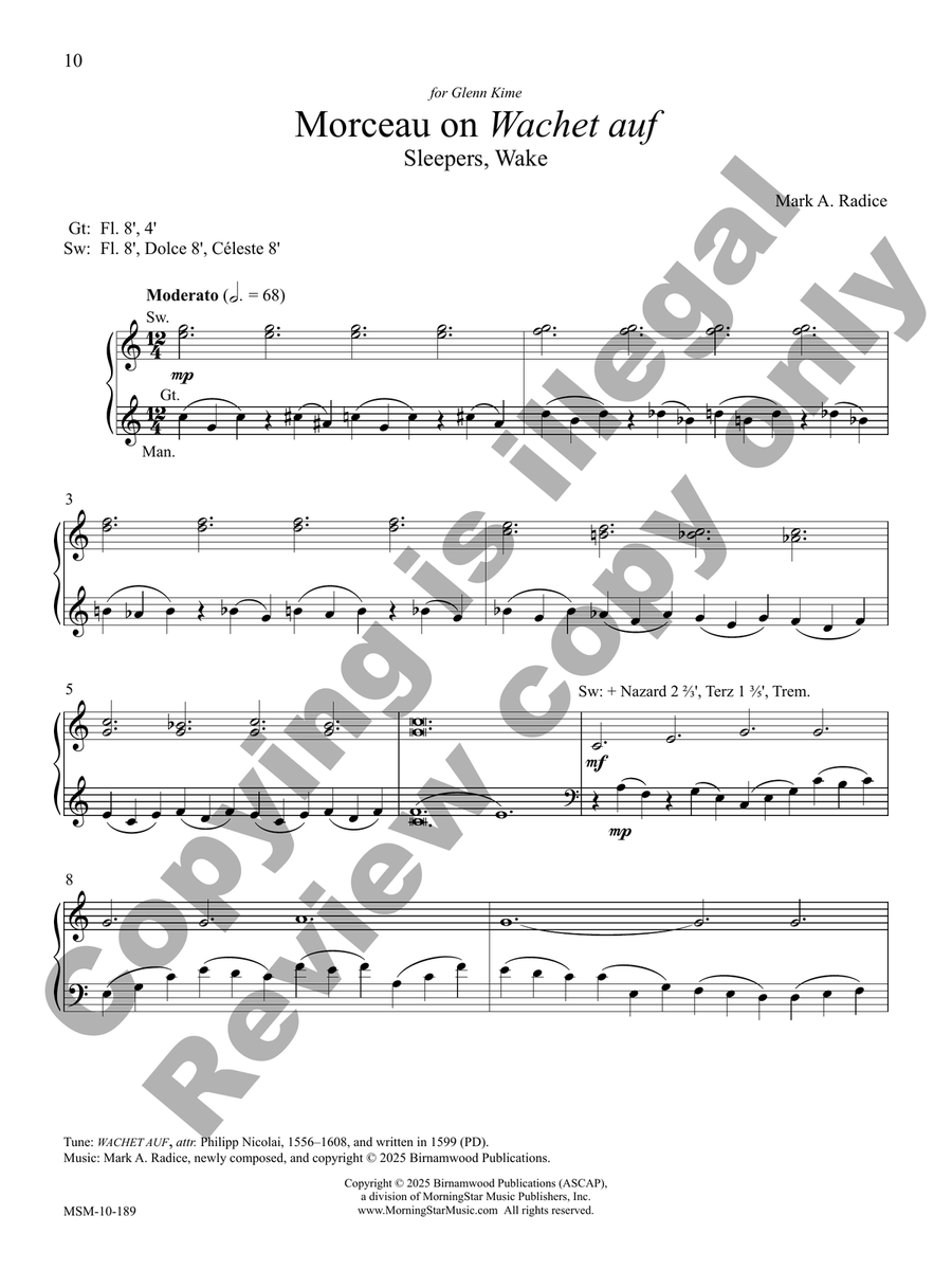 Savior of the Nations, Come Organ scores gallery preview page 6