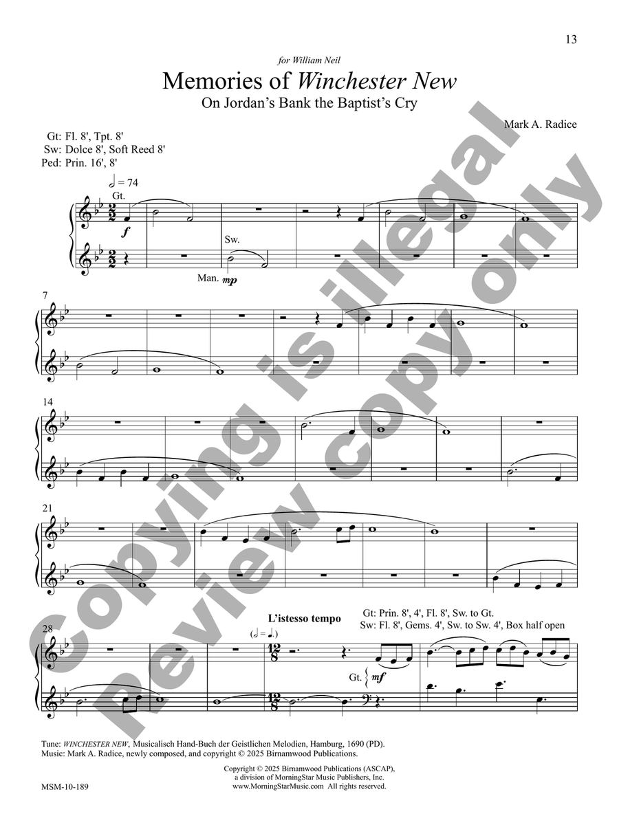 Savior of the Nations, Come Organ scores gallery preview page 7