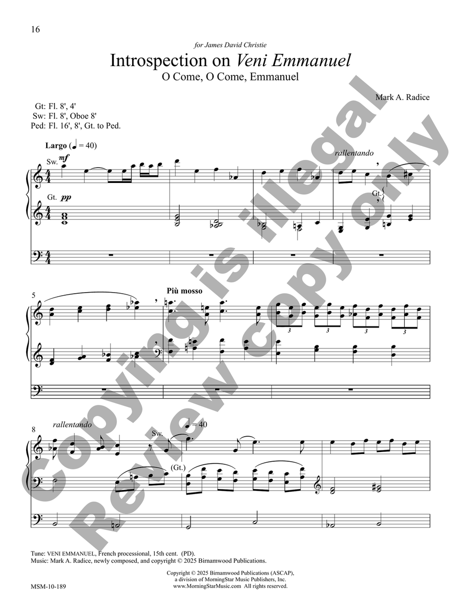 Savior of the Nations, Come Organ scores gallery preview page 8
