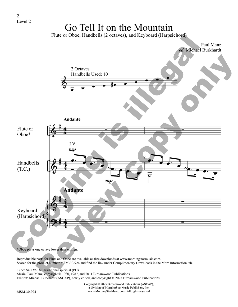 Go Tell It on the Mountain 2-Octaves scores gallery preview page 2
