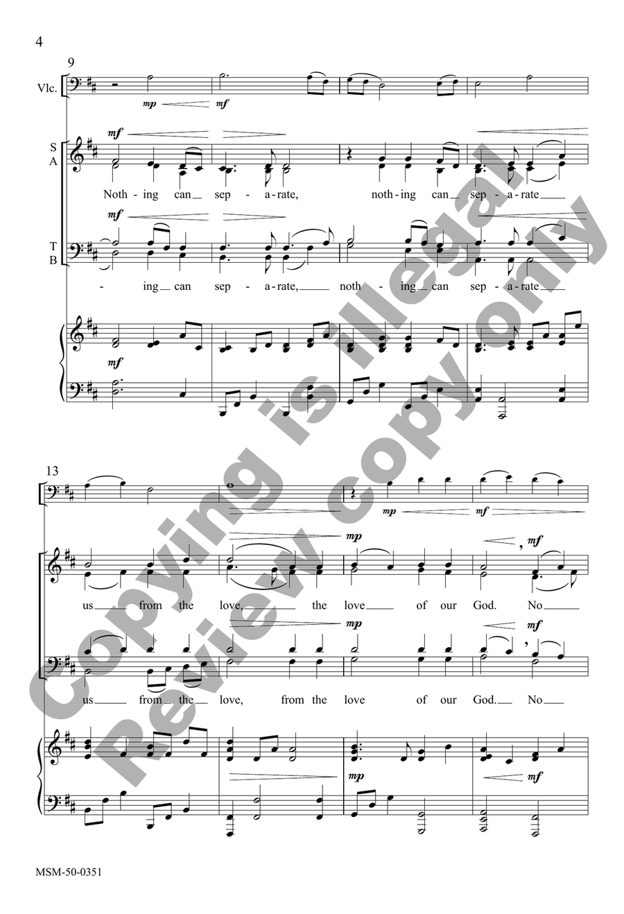 Unshakable (Choral Score) 4-Part scores gallery preview page 3