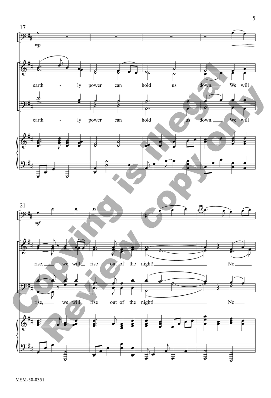 Unshakable (Choral Score) 4-Part scores gallery preview page 4