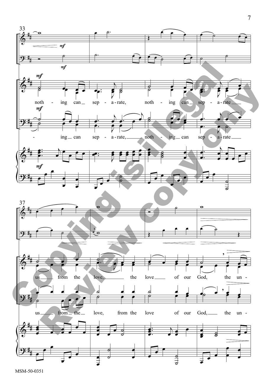 Unshakable (Choral Score) 4-Part scores gallery preview page 6
