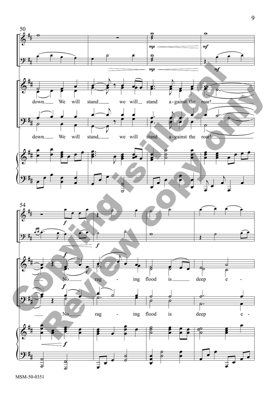 Unshakable (Choral Score) 4-Part scores gallery preview page 8