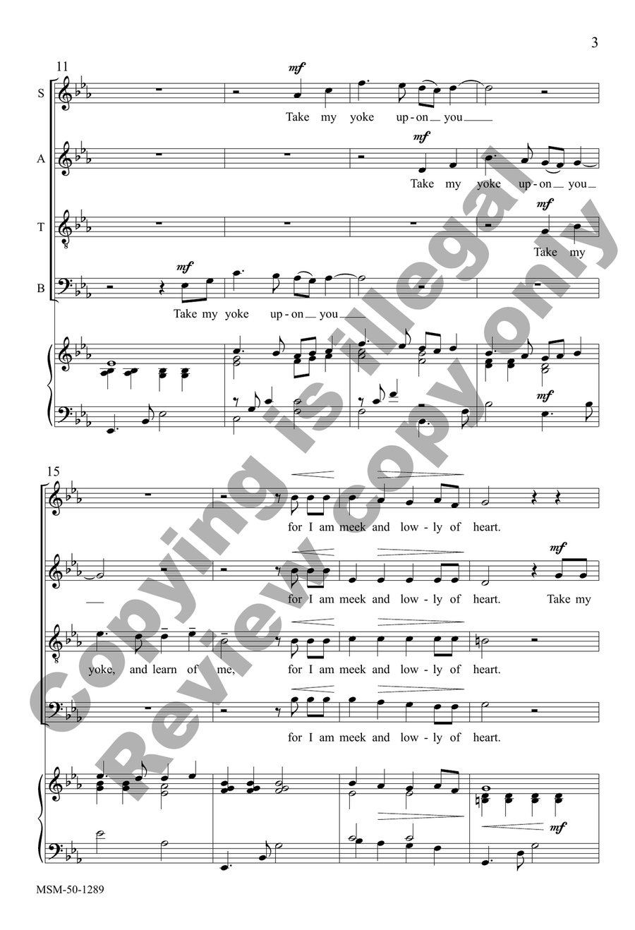 Come to Me Come to Me 4-Part scores gallery preview page 3