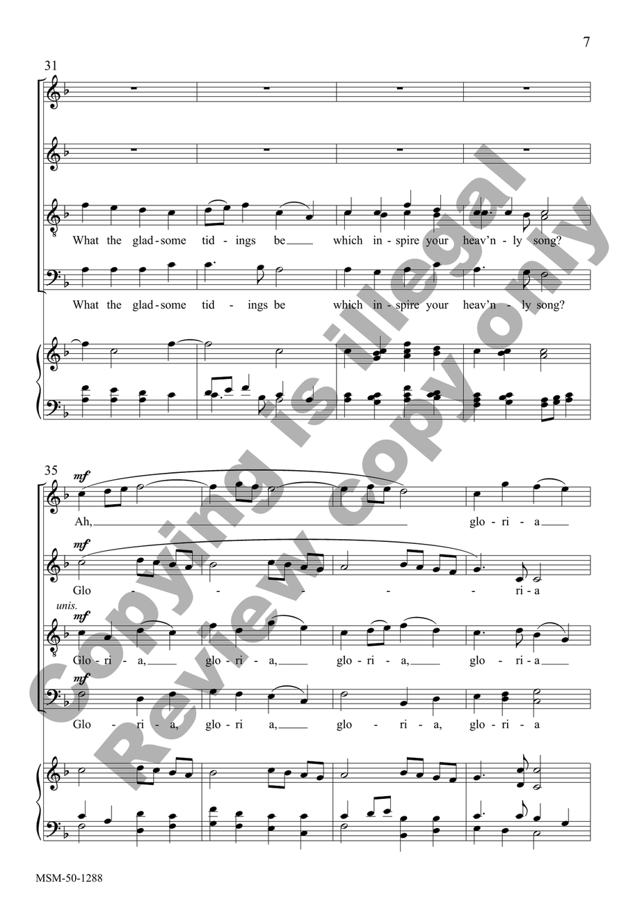 Angels We Have Heard on High (Choral Score) 4-Part scores gallery preview page 6