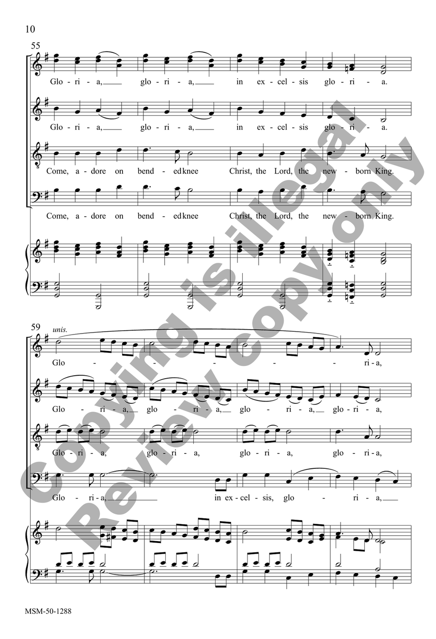Angels We Have Heard on High (Choral Score) 4-Part scores gallery preview page 9