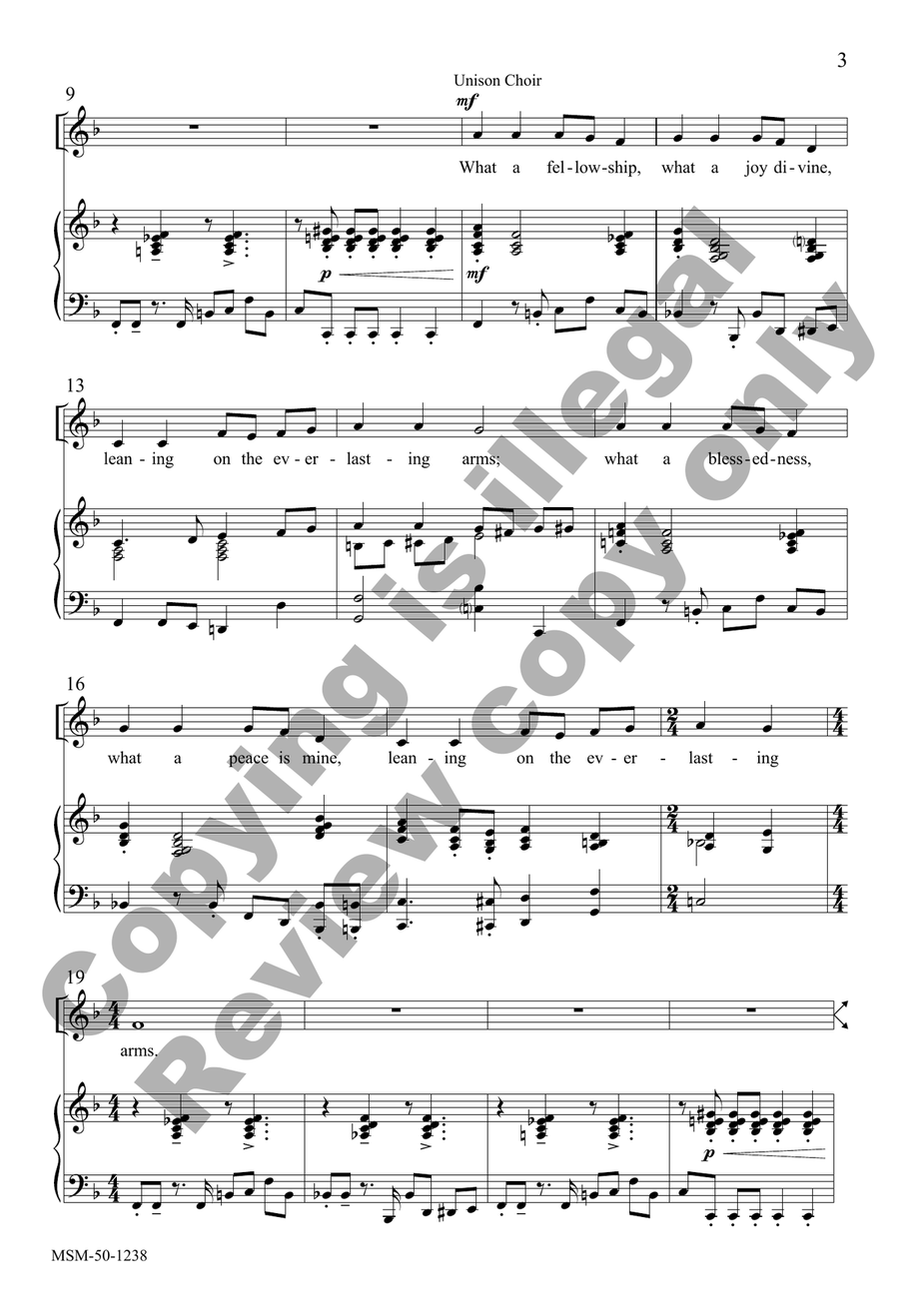 Leaning on the Everlasting Arms 4-Part scores gallery preview page 3