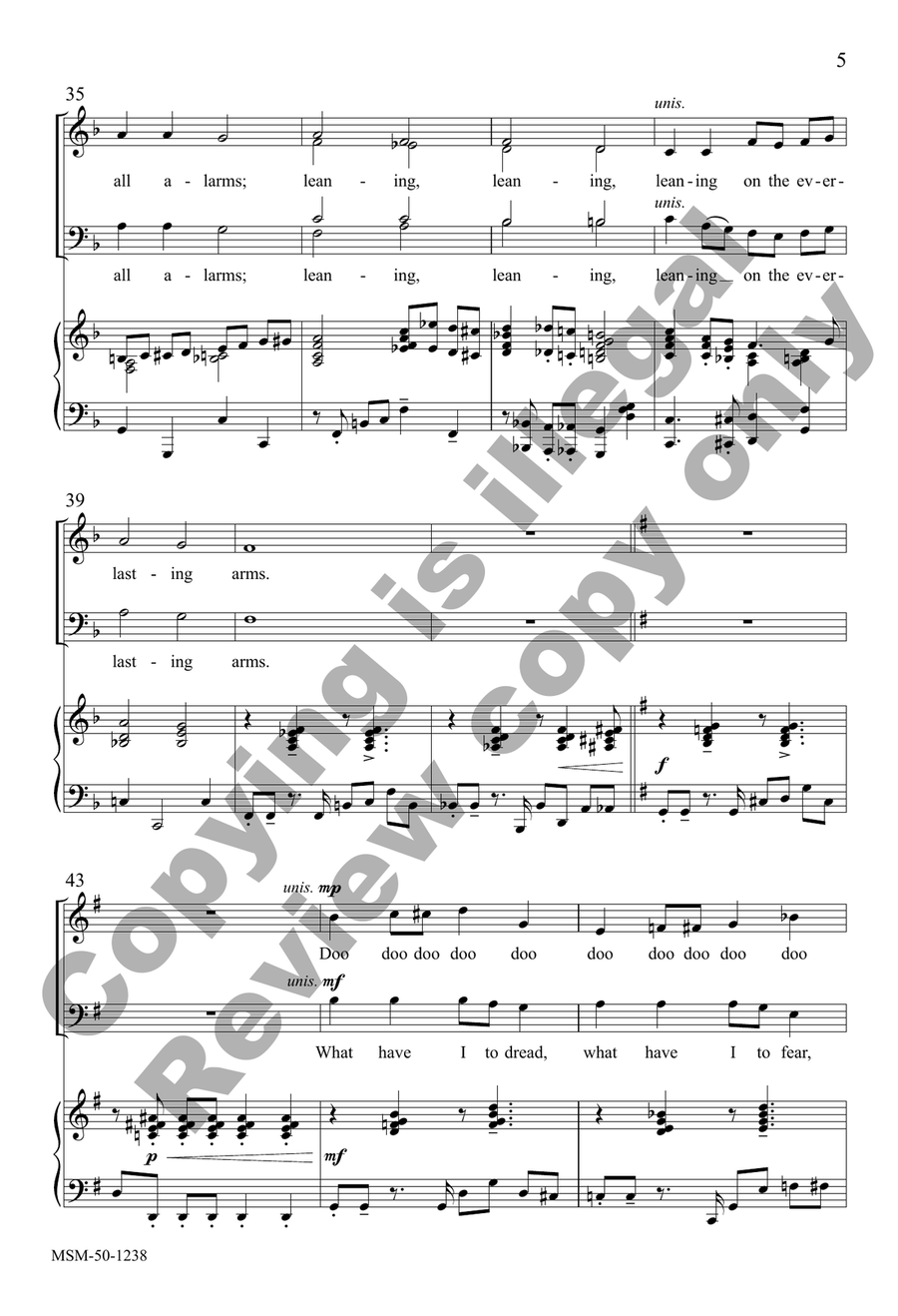Leaning on the Everlasting Arms 4-Part scores gallery preview page 5