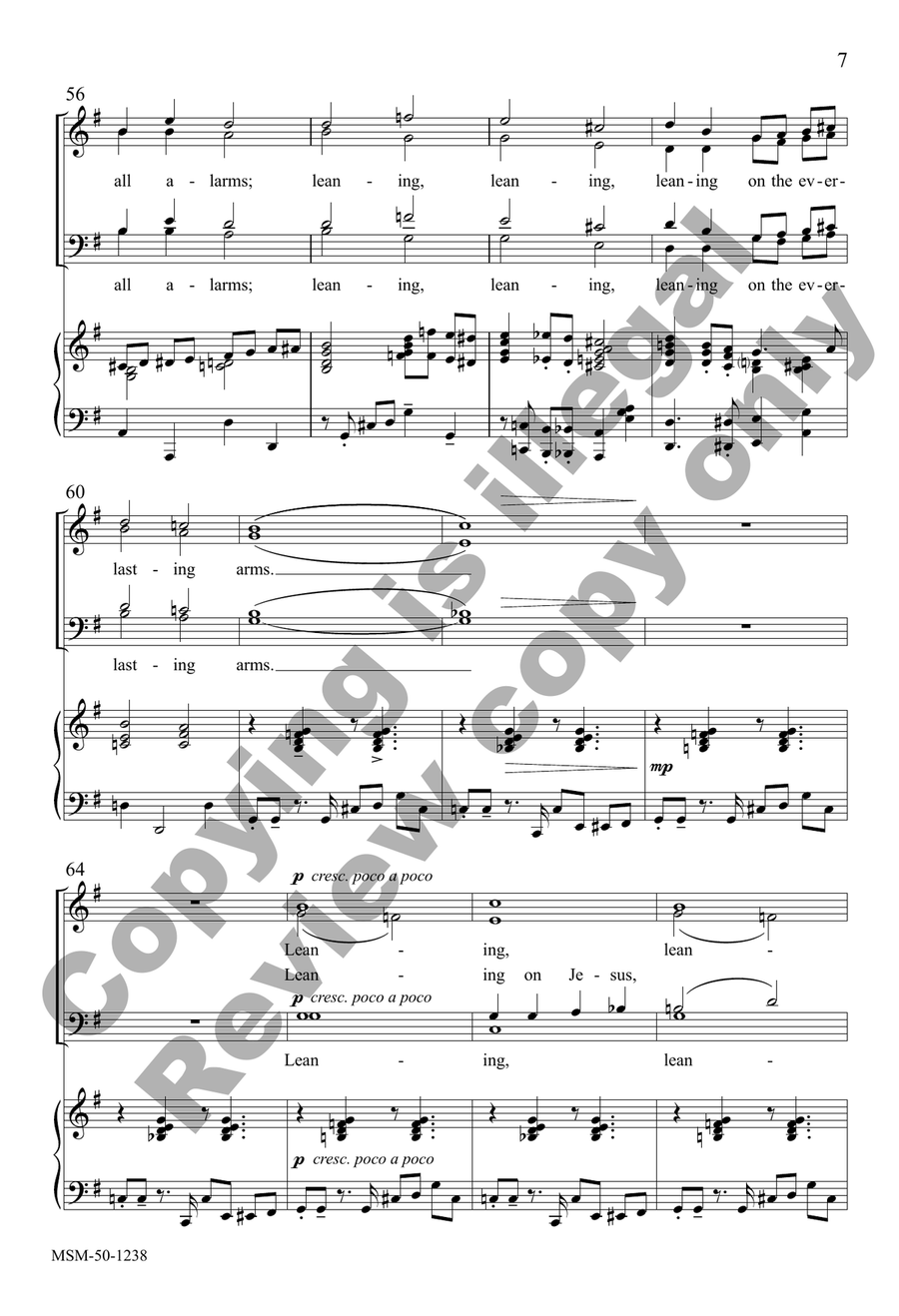 Leaning on the Everlasting Arms 4-Part scores gallery preview page 7