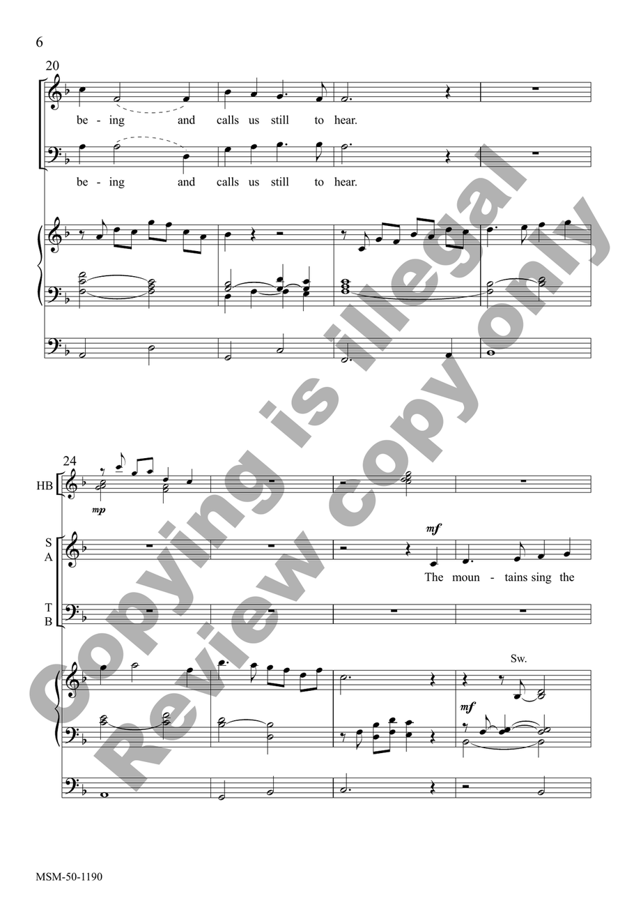 What Joyous Song Unfolding (Choral Score) 4-Part scores gallery preview page 5