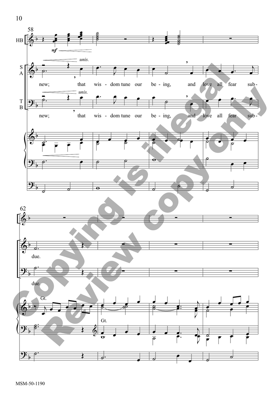 What Joyous Song Unfolding (Choral Score) 4-Part scores gallery preview page 9