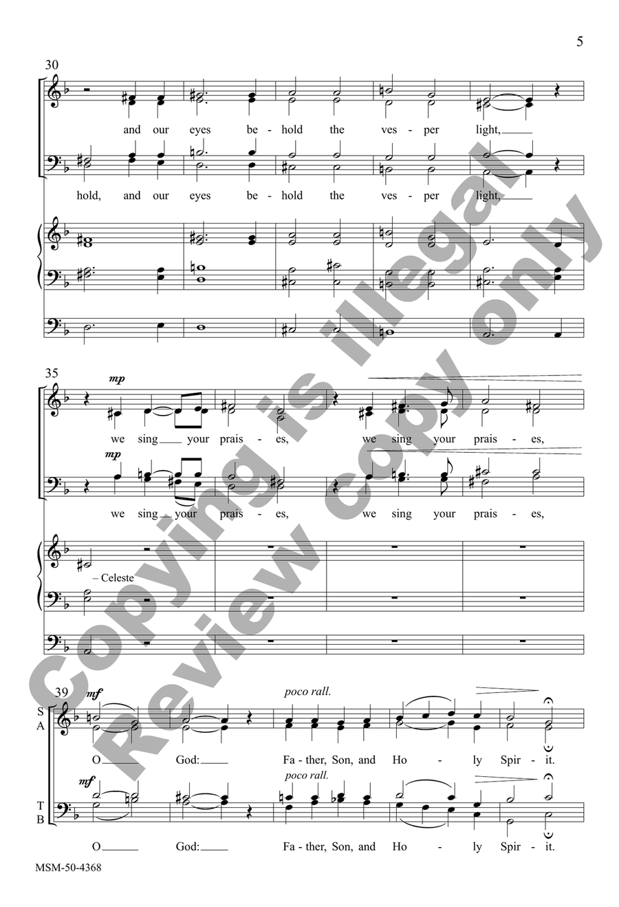 O Gracious Light O Gracious Light 4-Part scores gallery preview page 5