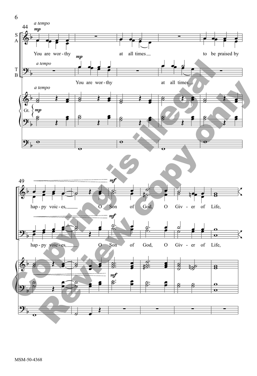 O Gracious Light O Gracious Light 4-Part scores gallery preview page 6
