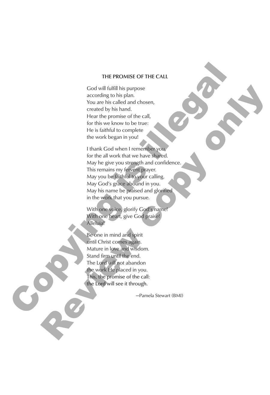 The Promise of the Call (Choral Score) 4-Part scores gallery preview page 2