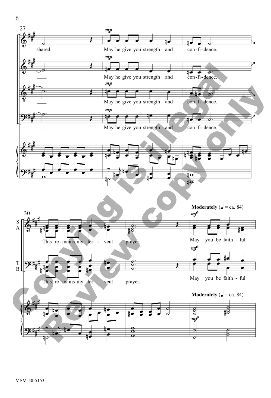 The Promise of the Call (Choral Score) 4-Part scores gallery preview page 6