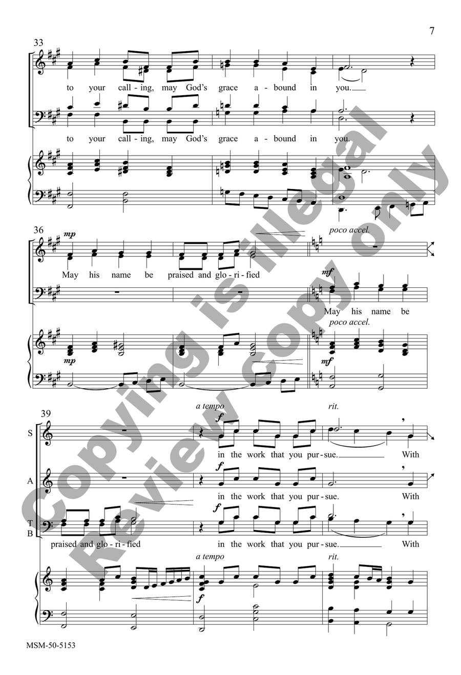 The Promise of the Call (Choral Score) 4-Part scores gallery preview page 7