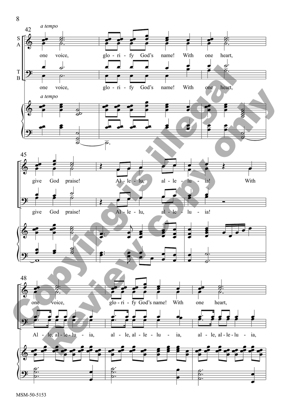 The Promise of the Call (Choral Score) 4-Part scores gallery preview page 8