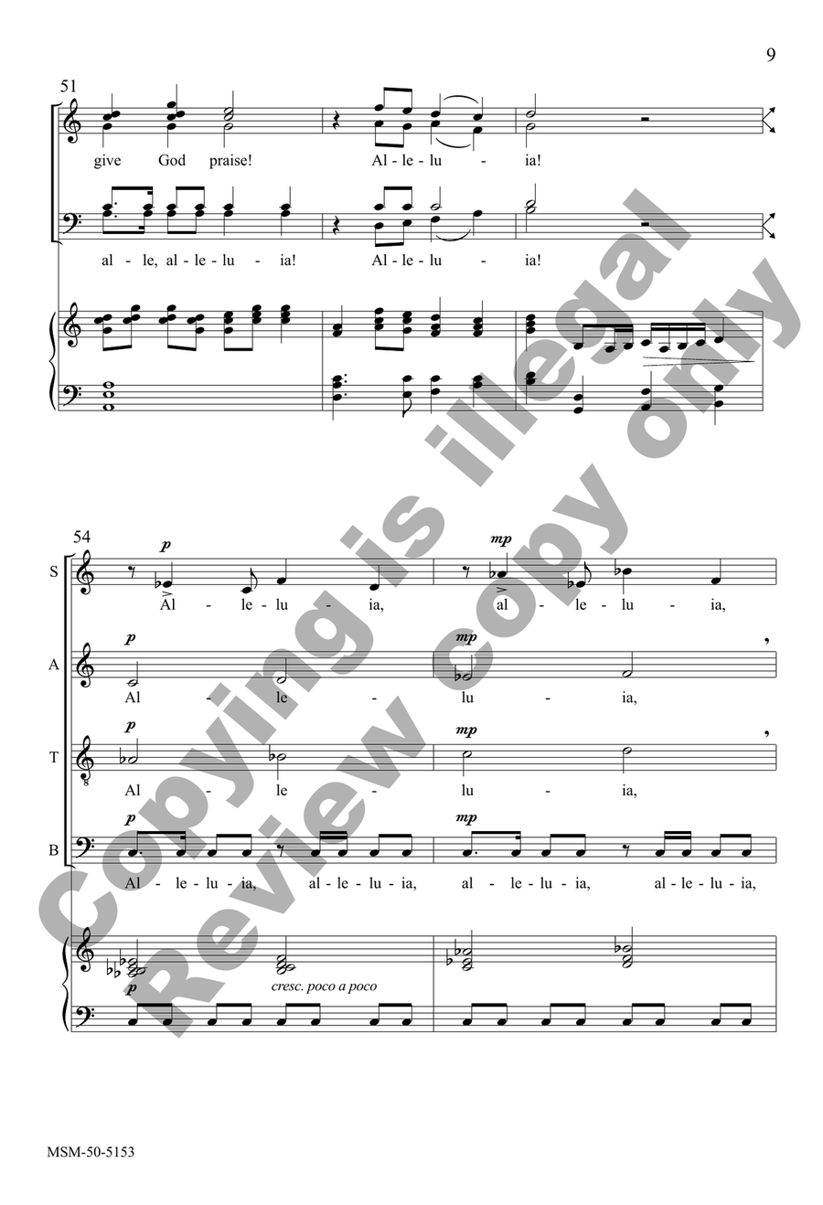 The Promise of the Call (Choral Score) 4-Part scores gallery preview page 9