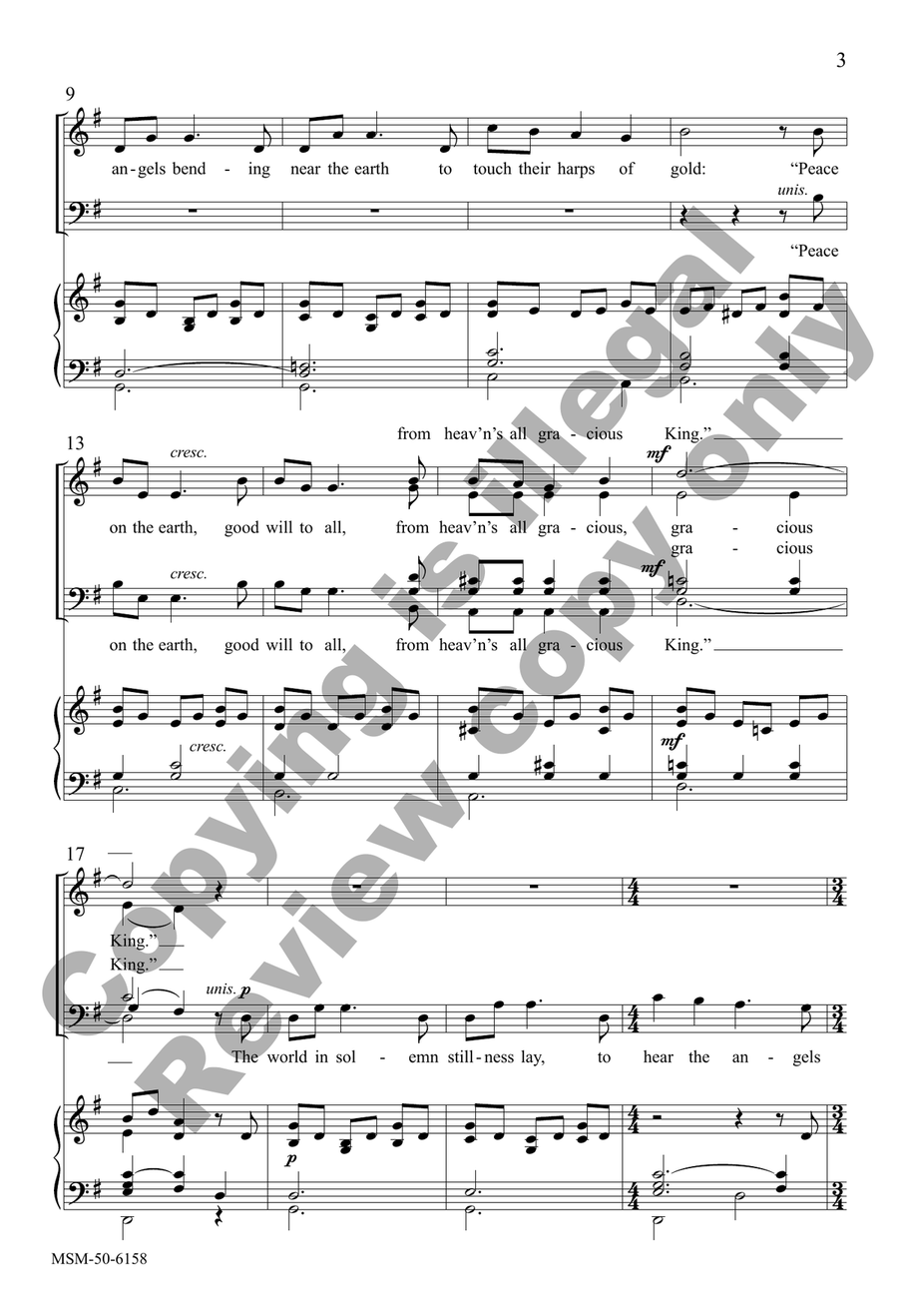 Hear the Angels Sing (Choral Score) 4-Part scores gallery preview page 3