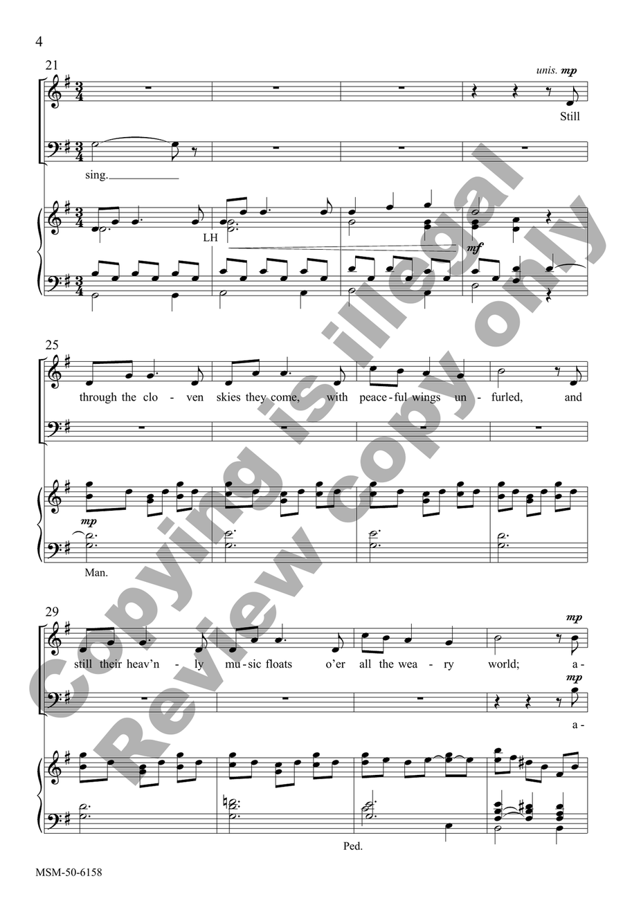 Hear the Angels Sing (Choral Score) 4-Part scores gallery preview page 4