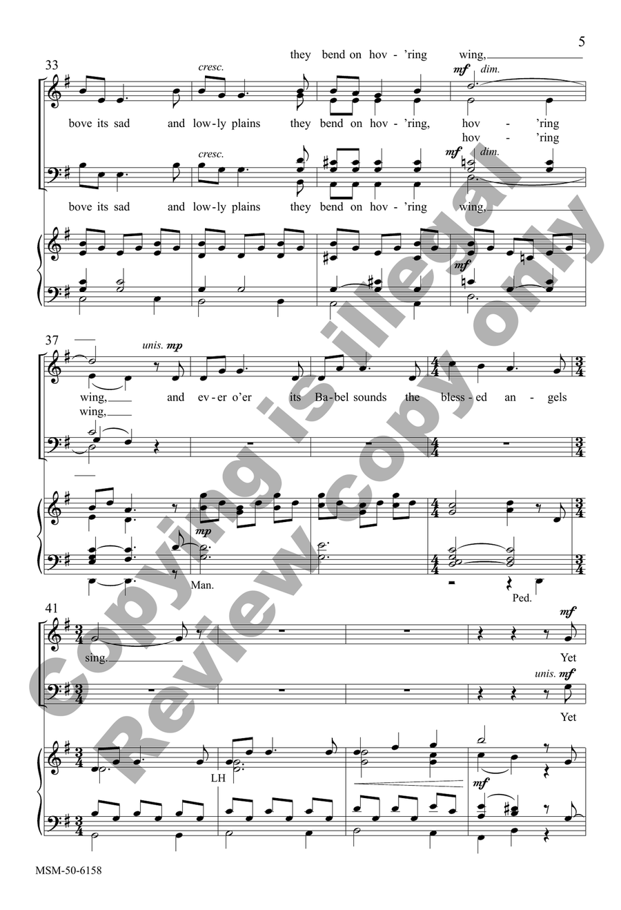 Hear the Angels Sing (Choral Score) 4-Part scores gallery preview page 5