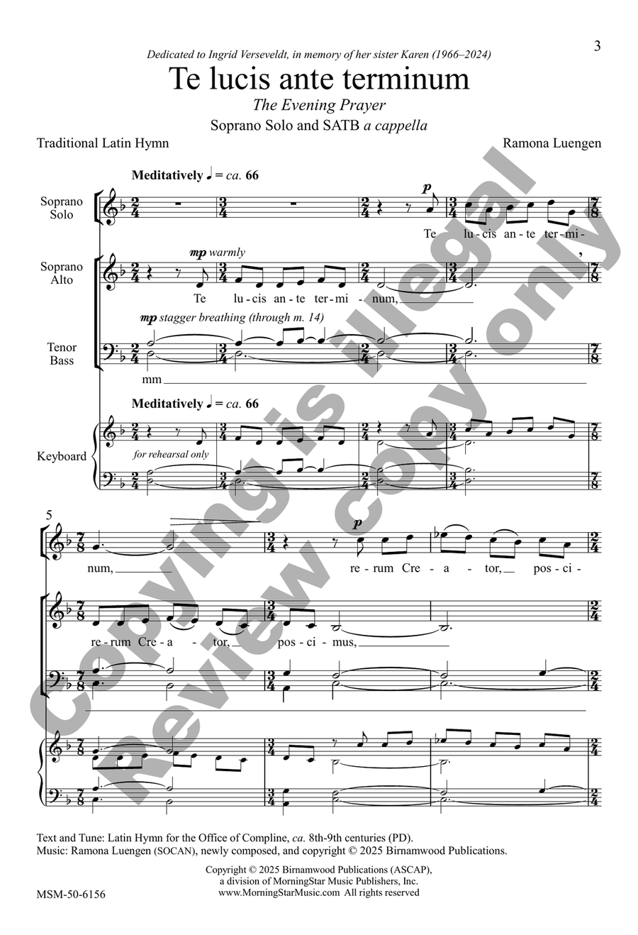 Te lucis ante terminum Te lucis ante terminum 4-Part scores gallery preview page 3