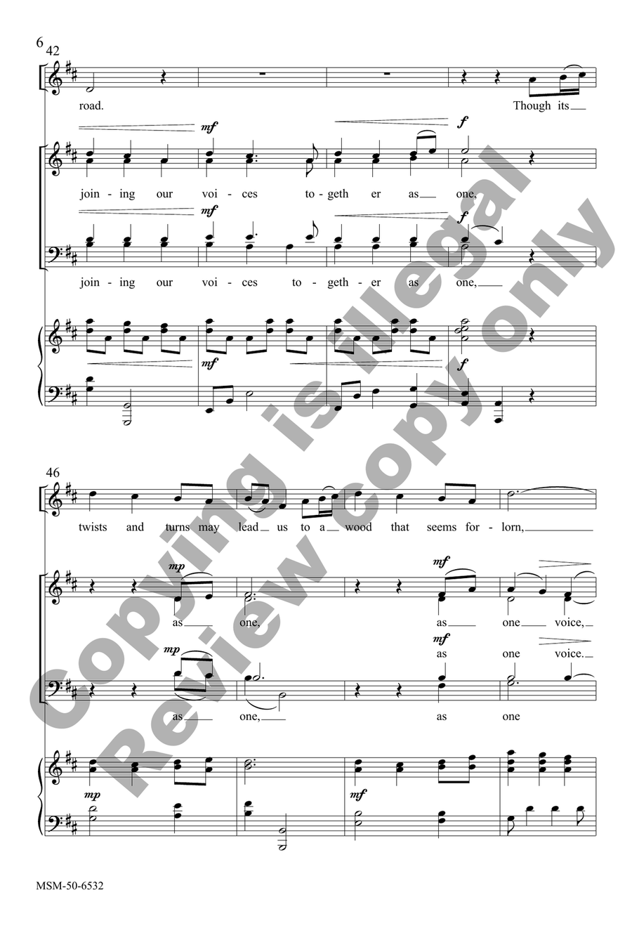 The Journey (Choral Score) 4-Part scores gallery preview page 6