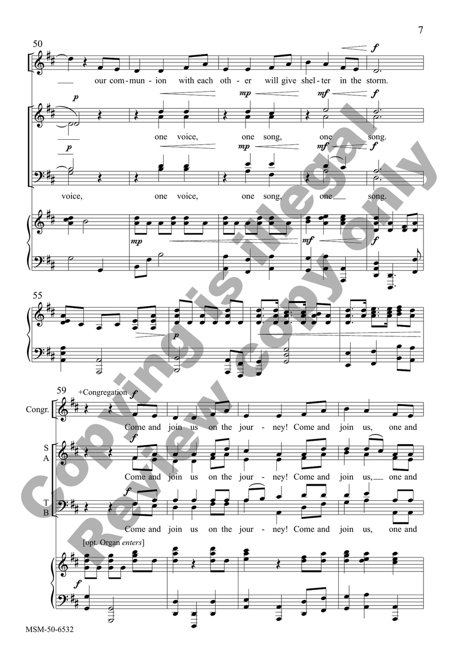 The Journey (Choral Score) 4-Part scores gallery preview page 7