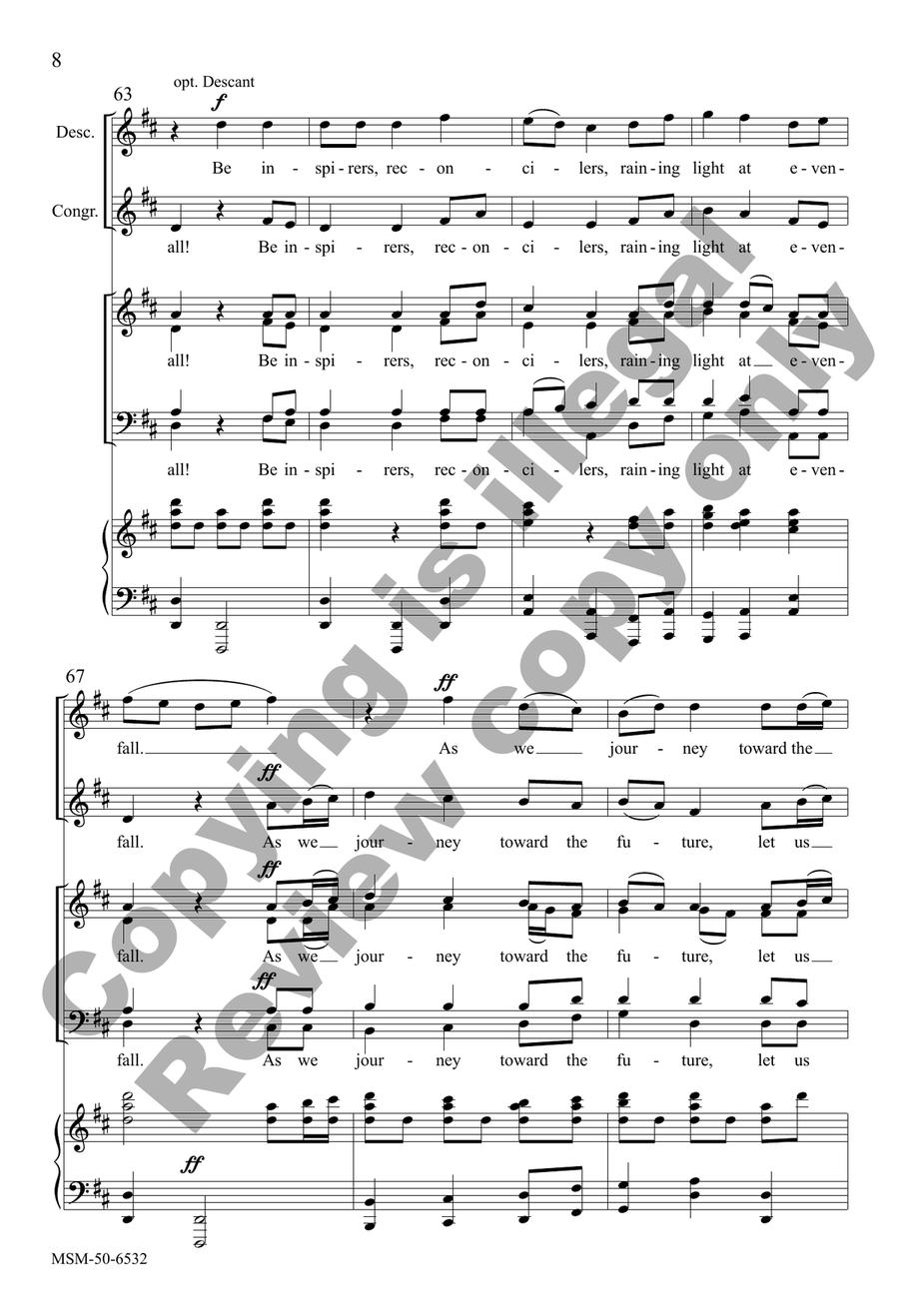 The Journey (Choral Score) 4-Part scores gallery preview page 8