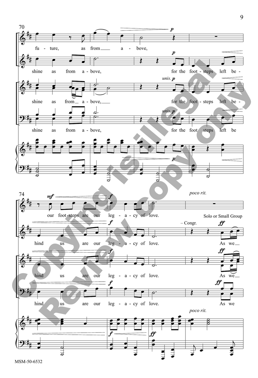 The Journey (Choral Score) 4-Part scores gallery preview page 9