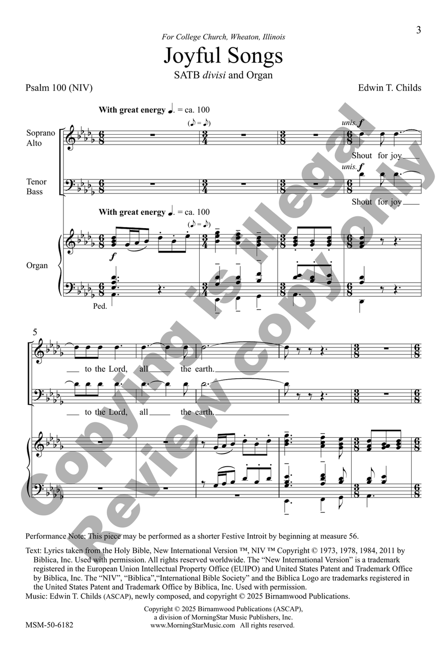 Joyful Songs Joyful Songs Divisi scores gallery preview page 2