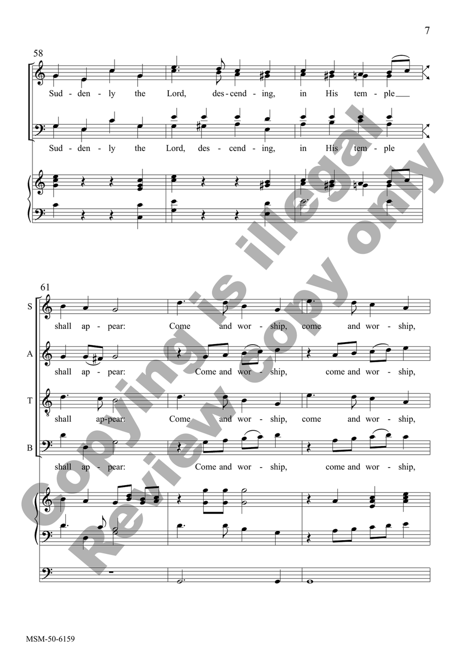 Angels from the Realms of Glory (Choral Score) 4-Part scores gallery preview page 7