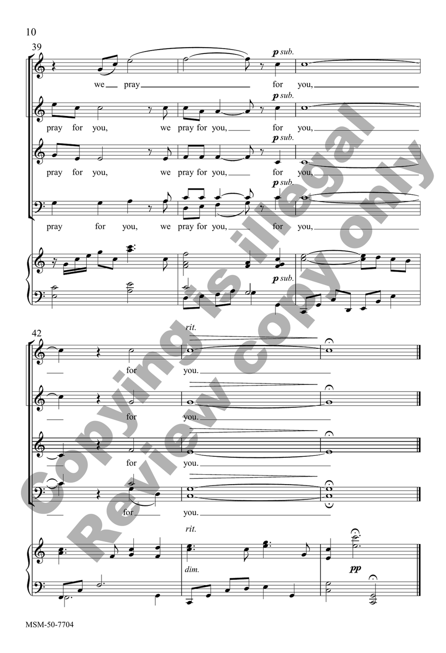 For Whom Shall We Pray? For Whom Shall We Pray? 4-Part scores gallery preview page 9