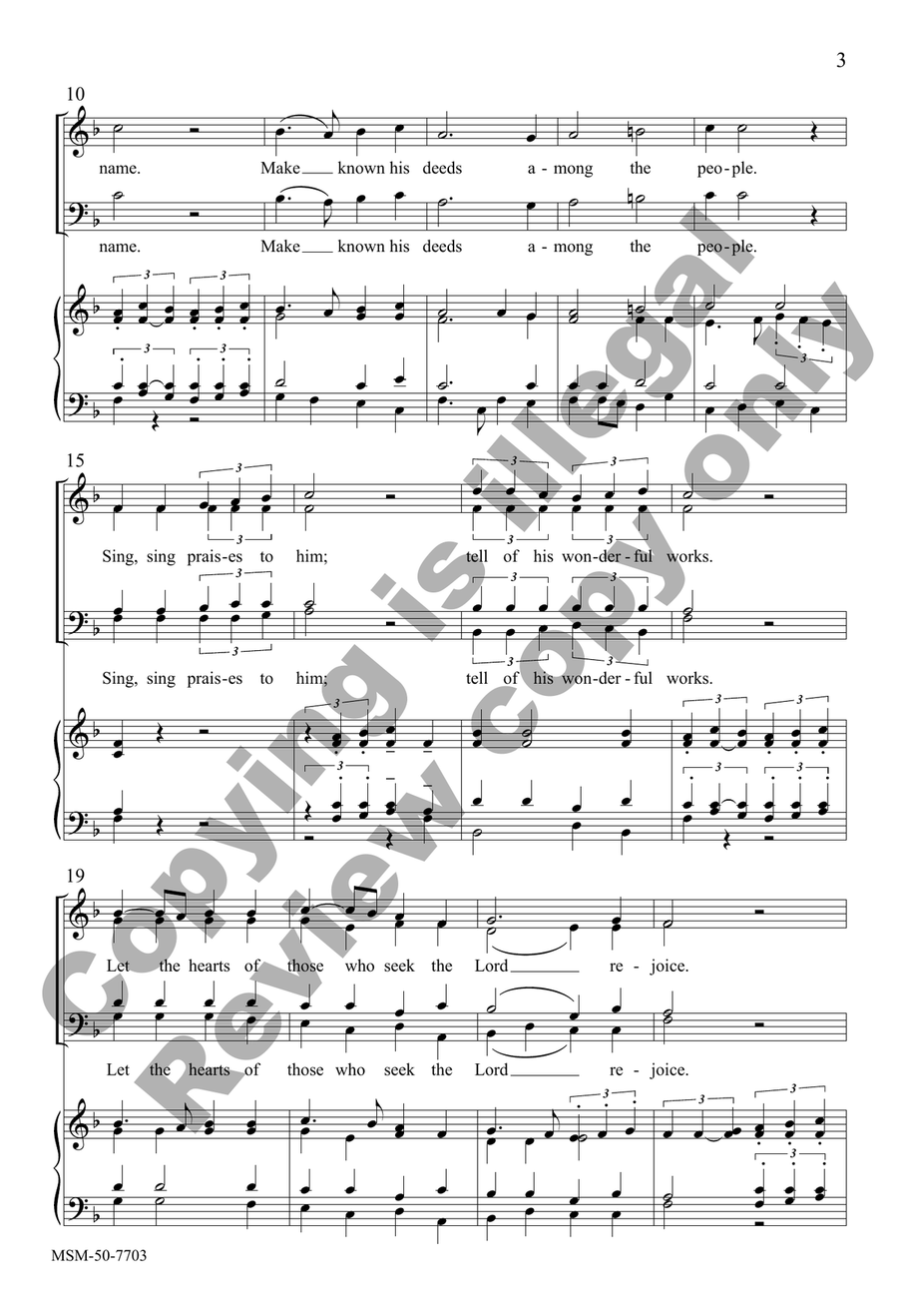 O Give Thanks to the Lord 4-Part scores gallery preview page 3