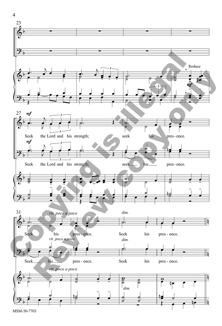O Give Thanks to the Lord 4-Part scores gallery preview page 4