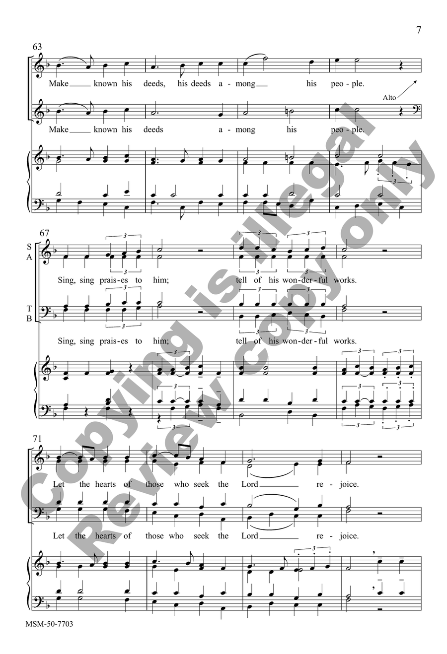 O Give Thanks to the Lord 4-Part scores gallery preview page 7