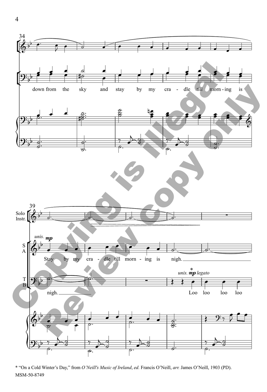 Away in a Manger (Choral Score) 4-Part scores gallery preview page 4