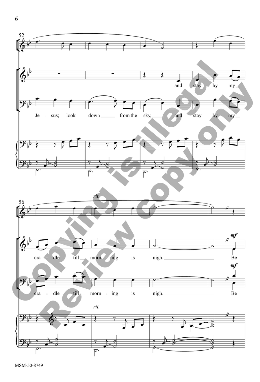Away in a Manger (Choral Score) 4-Part scores gallery preview page 6