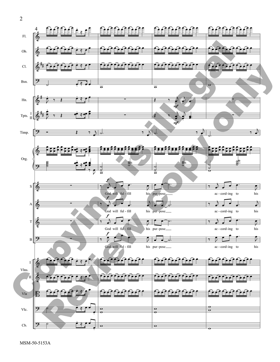 The Promise of the Call (Orchestra Score) Choir scores gallery preview page 3