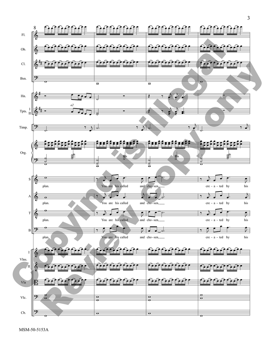 The Promise of the Call (Orchestra Score) Choir scores gallery preview page 4